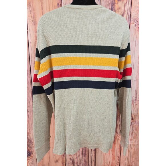American Eagle Outfitters XXL Vintage Fit Long Sleeve Waffle Knit Shirt Crew Nec - Picture 2 of 8